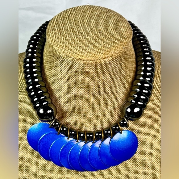 90s Metal Disk Necklace/Choker - Picture 1 of 5